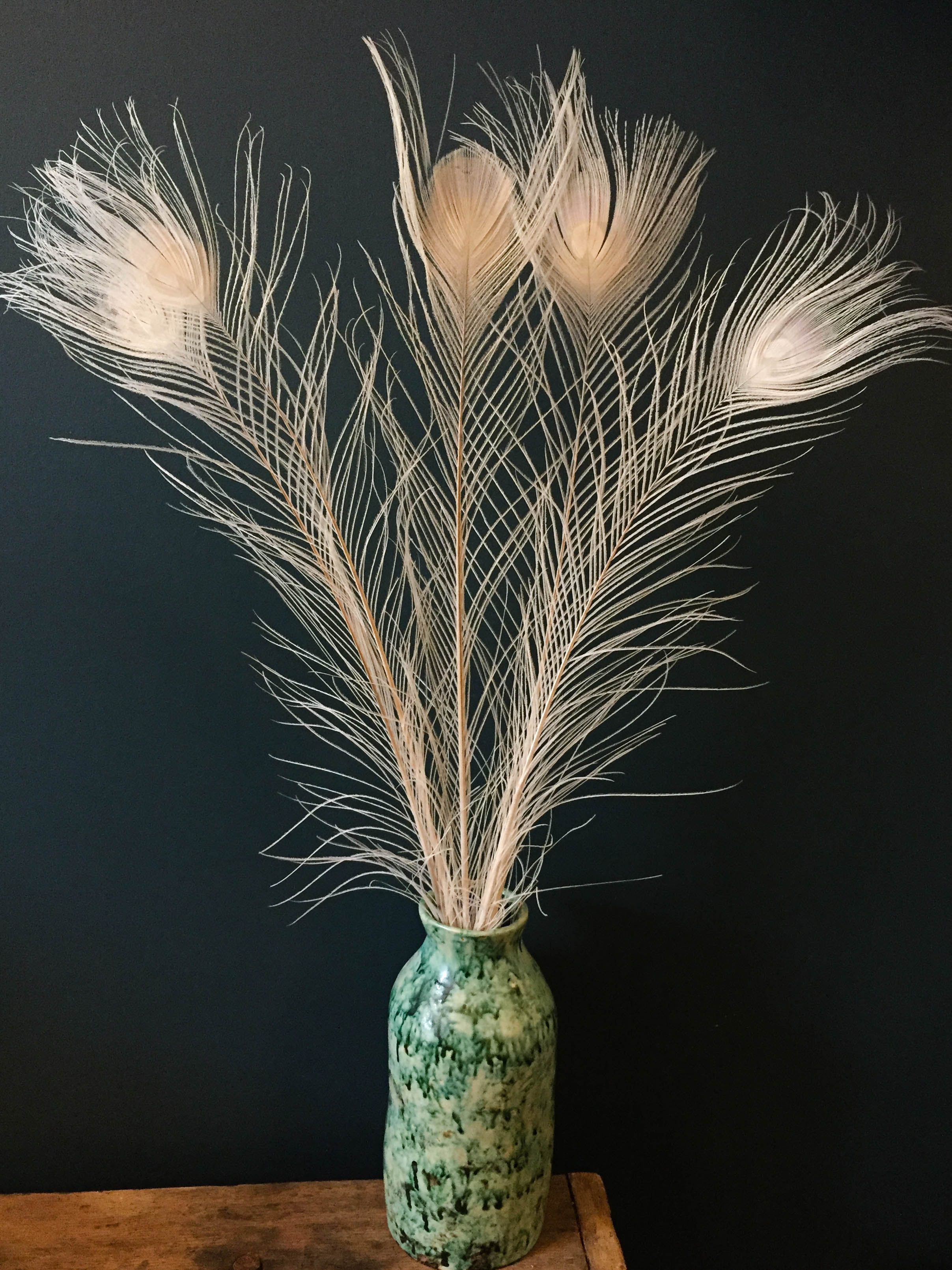 50 Plumes De Paon Blanches Naturelles - 25-30cm, Pour Décoration, Mariage